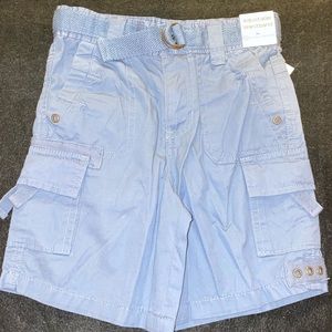 💞 New Baby & Toddler Boys Size 3T Light Blue Belted Cargo Shorts